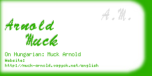 arnold muck business card
